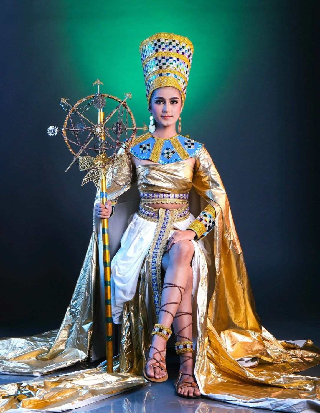 Kostuum in Egyptische stijl bij de escaperoom Cleopatra